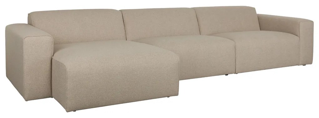Zuiver Milka Cappuccino Design Bank Met Chaise Longue Links Cappuccino