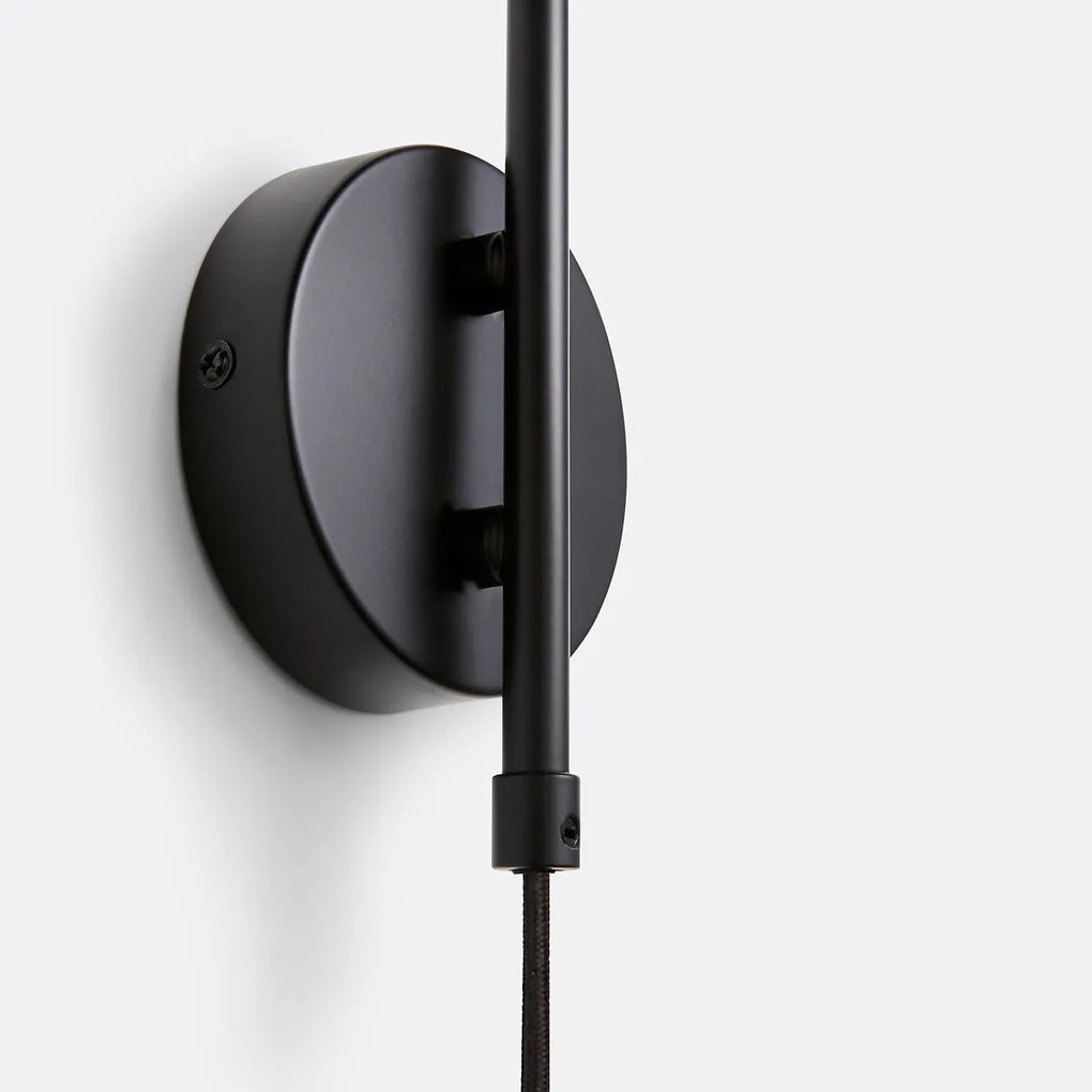 Wandlamp zonder lampenkap in metaal ijzer, Hiba