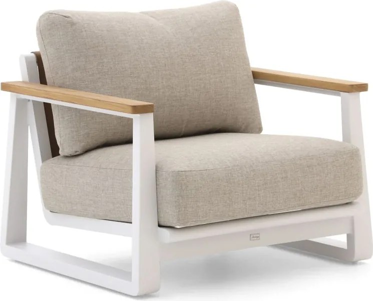 Lounge tuinstoel | Bellagio  Bertinoro | Aluminium | Wit | Kees Smit Tuinmeubelen