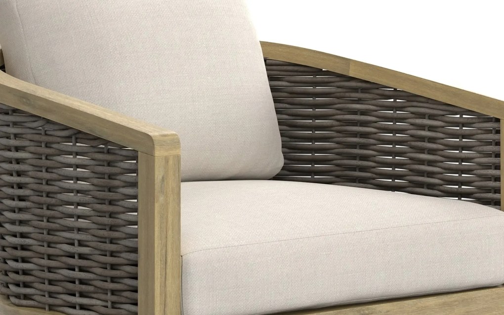 The Outsider Stoel-Bank Loungeset Parkside | 5-zits | Wicker & Acaciahout | The Outsider