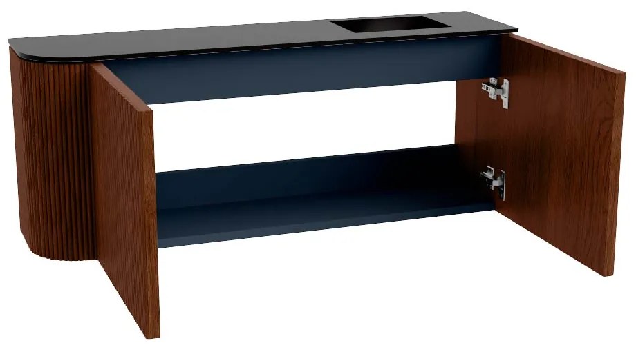 Mondiaz Joya 100cm toiletmeubel ronding links ruby met wastafel faye rechts zonder kraangat urban