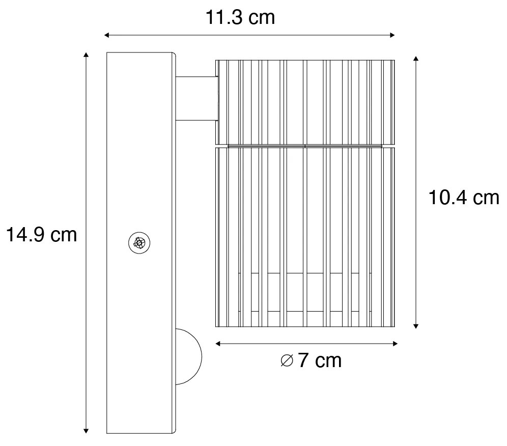 Design buiten wandlamp met bewegingsmelder zwart met bewegingssensor IP44 - Boris Design GU10 IP44 Buitenverlichting rond