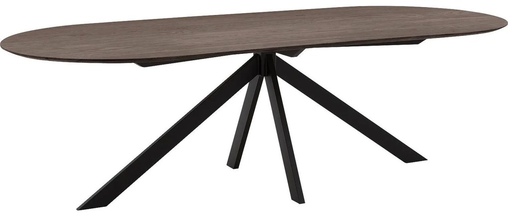 Goossens Excellent Eettafel Uniek, Semi rond 240 x 100 cm