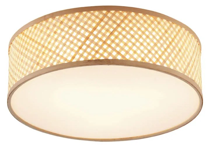 Oosterse plafondlamp bamboe naturel 40cm - TremmoOosters E27 Scandinavisch Bohemian rond Binnenverlichting Lamp