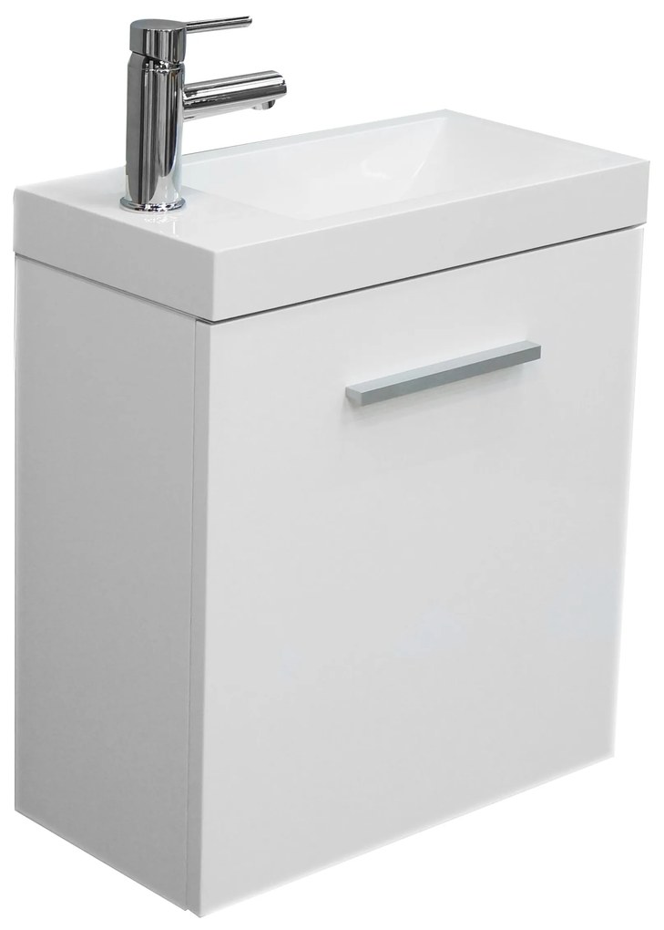 Mueller Emma toiletmeubel met kraan en sifon hoogglans wit 50x25x50cm