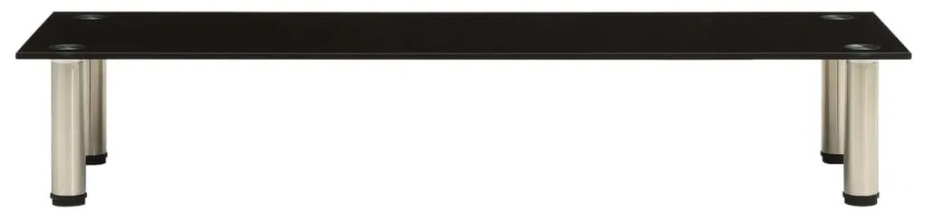vidaXL Tv-meubel 100x35x17 cm gehard glas zwart