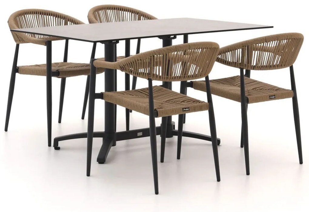 + 10% kassakorting | Diningset Manifesto  | 4 personen kunststof | Tuinset stapelbaar | 5-delig | Kees Smit Tuinmeubelen