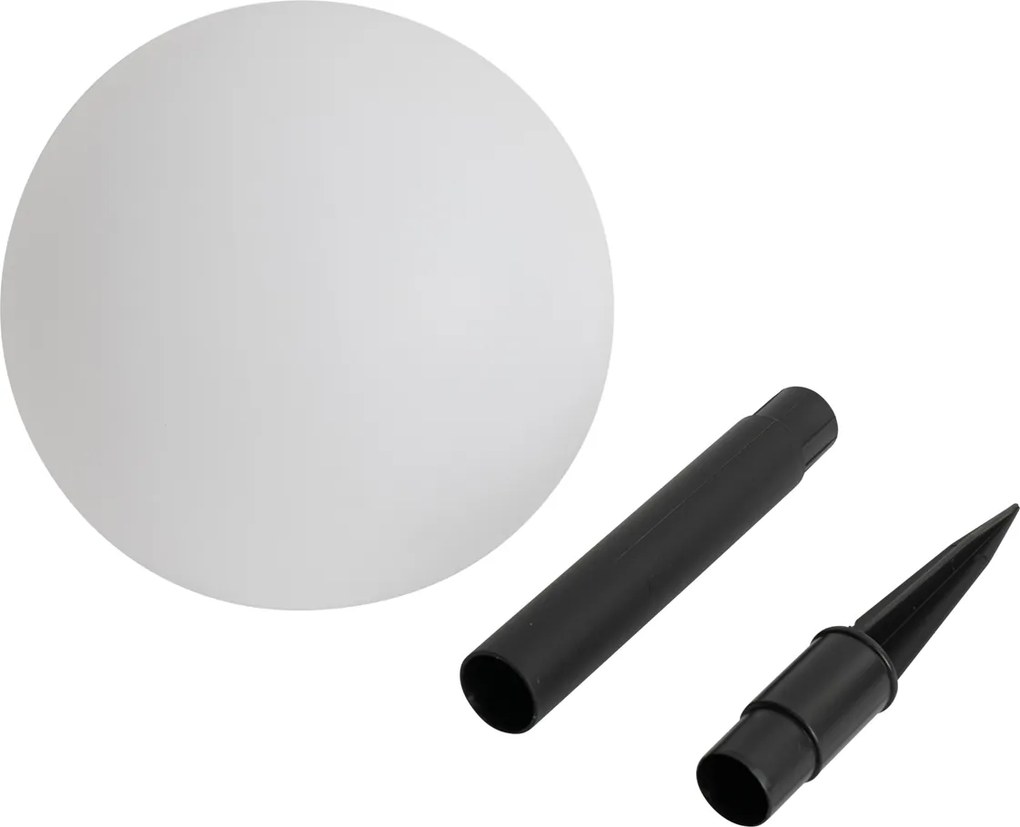 Set van 3 buiten vloerlampen wit incl. LED solar IP44 - Ludger