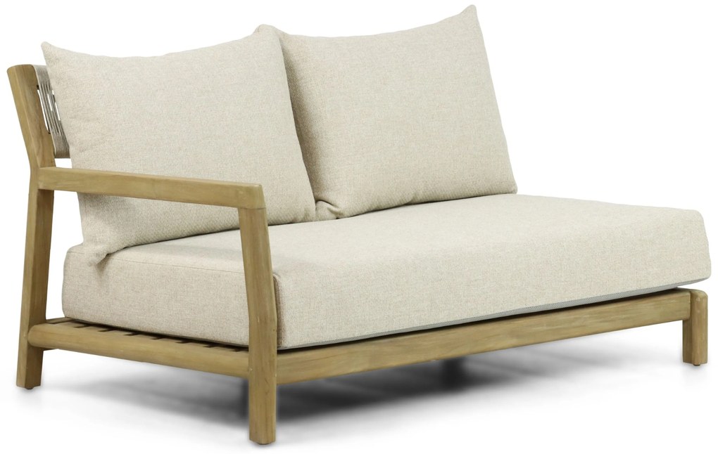 Hoek loungeset 5 personen Teak Old teak greywash  Santika Furniture Santika