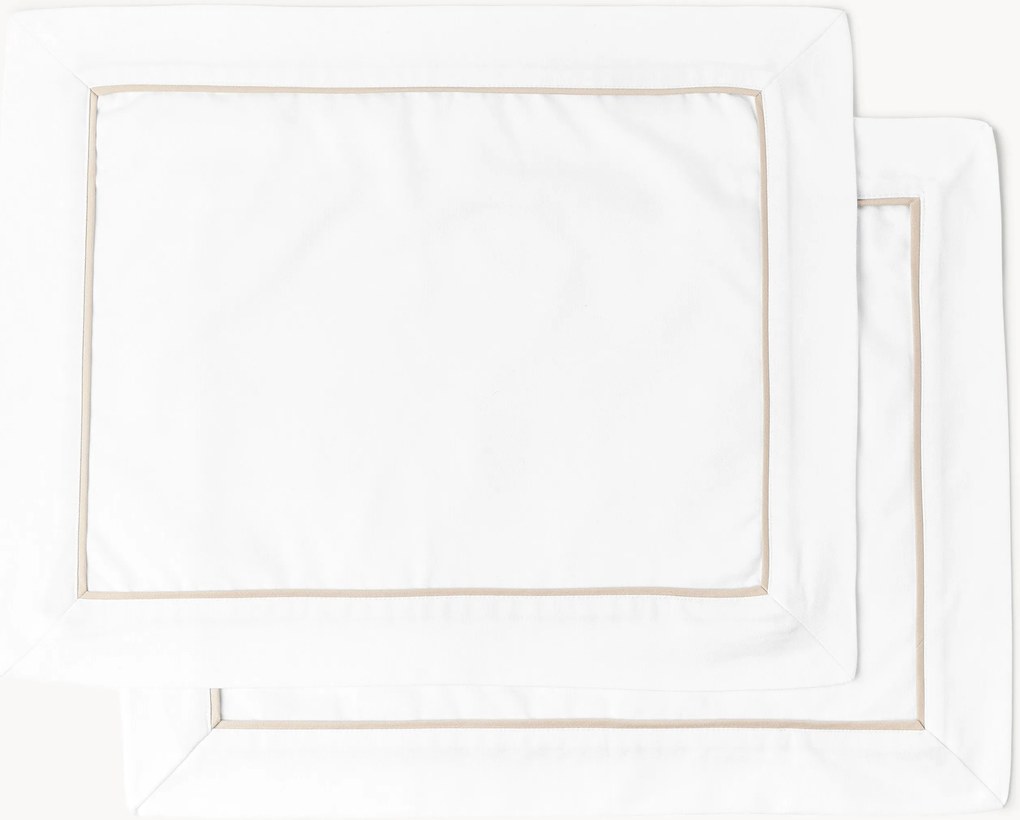 Katoensatijnen placemats Tatiana, 2-delig