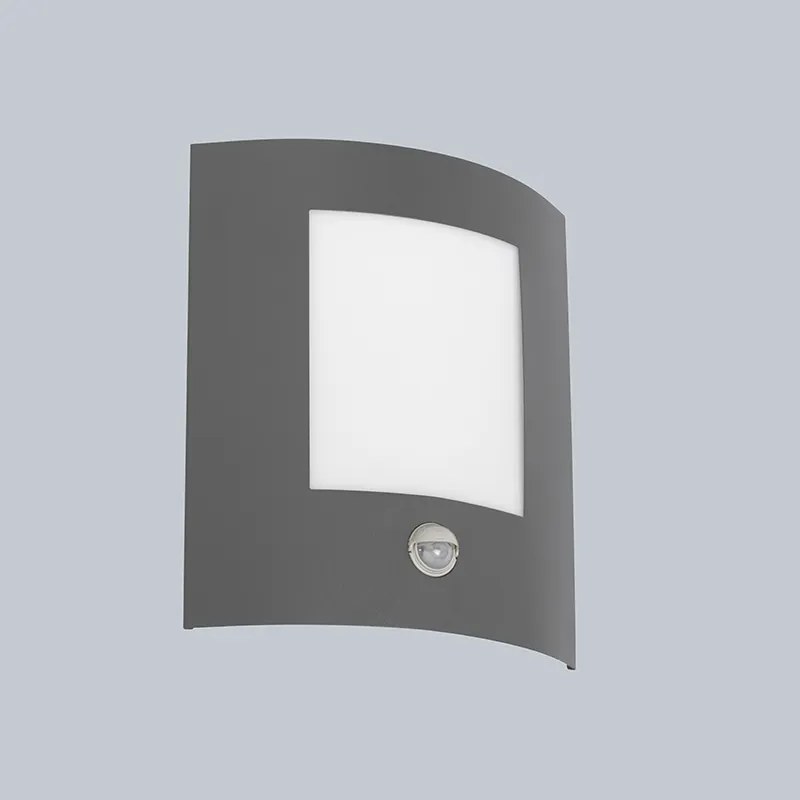 Buitenwandlamp antraciet met bewegingssensor IP44 - Emmerald 1