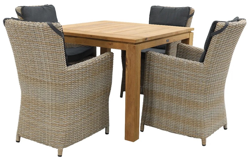 Mante Dessert/Rome brown 100 cm. tuinset - 5-delig - Op=Op