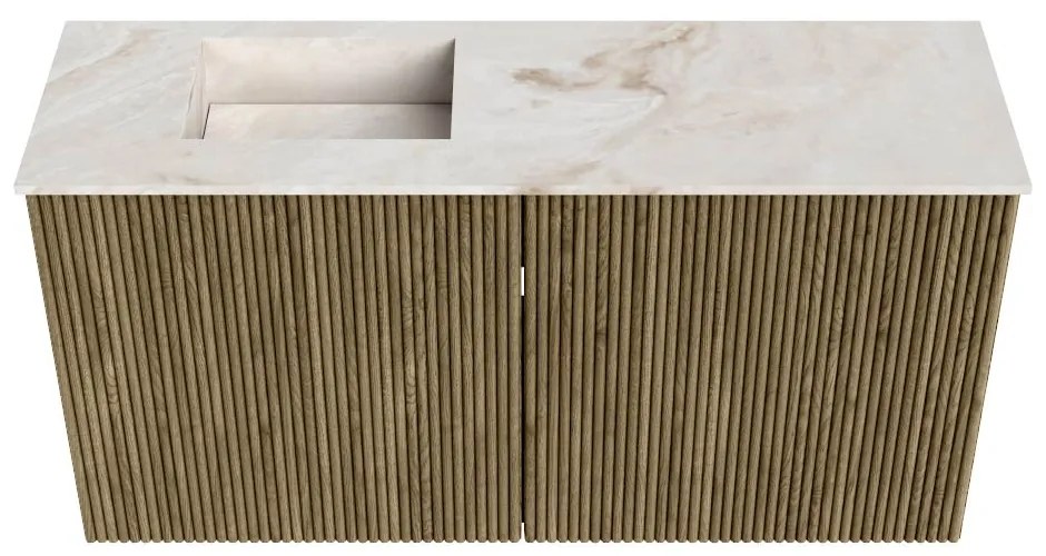 Mondiaz Joya DLux 80cm toiletmeubel dusk met wastafel faye links 1 kraangat frappe