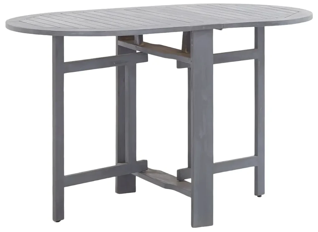 vidaXL 5-delige Tuinset massief acaciahout grijs
