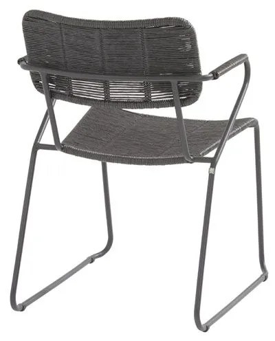 Taste by 4 Seasons Swing eetset antraciet met Goa tafel HPL blad dark grey 160 cm Tuinset antraciet weerbestendig