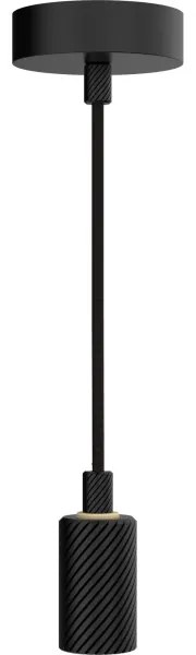 Plafondlamp Alix Wave zwart E27