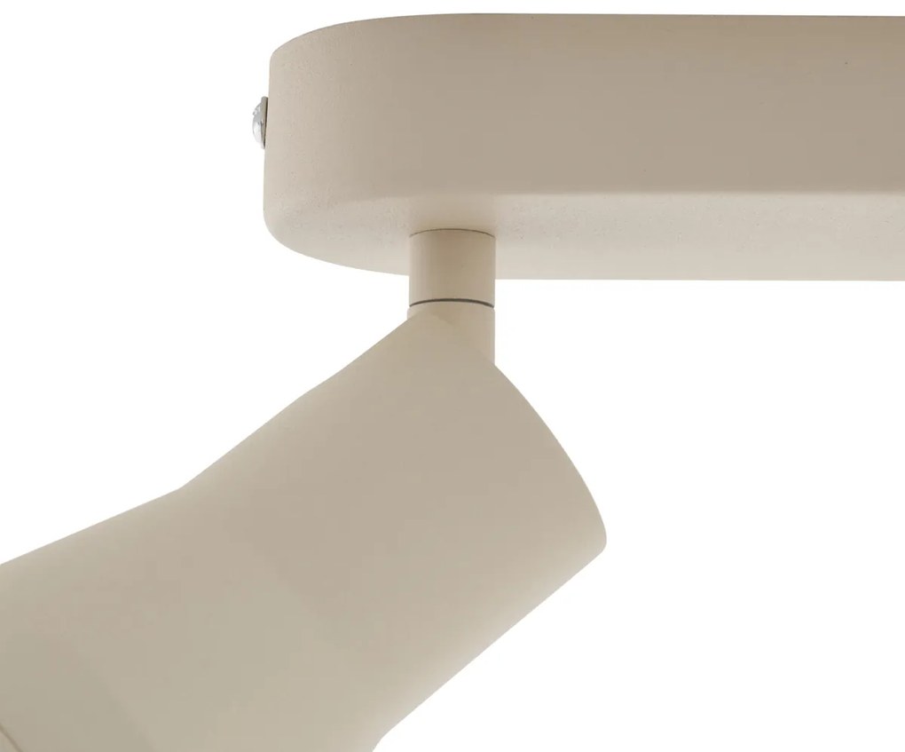 Afgeronde plafondSpot / Opbouwspot / Plafondspot beige GU10 50mm 3-lichts - Stanley Modern GU10 ovaal Binnenverlichting Lamp