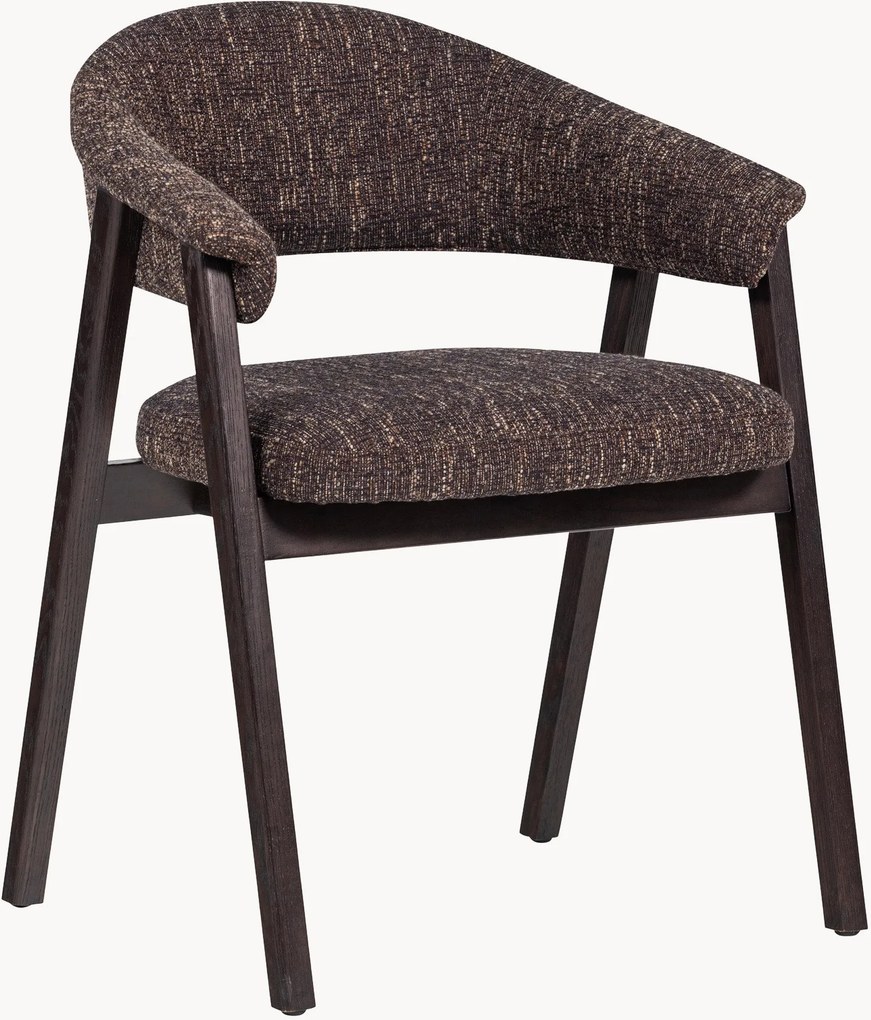 Gestoffeerde eikenhouten stoelen Tunar met armleuningen, 2 stuks