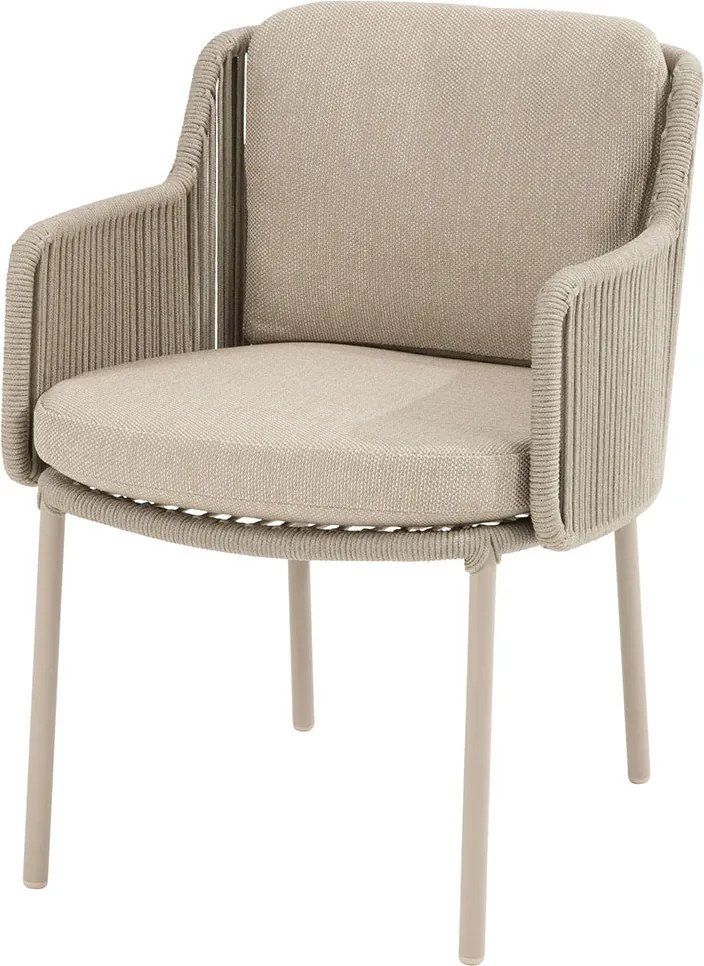 4 Seasons Bernini tuinset 7-delig - Prado tuintafel Ø160 cm - ceramic sabbia latte