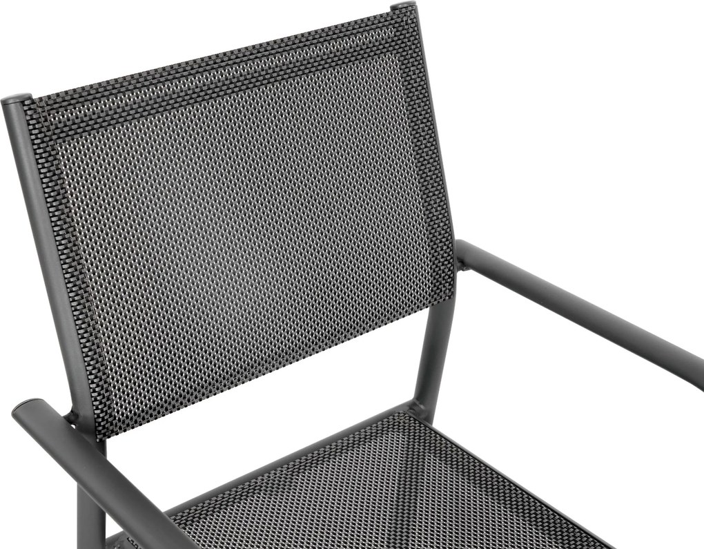 Tuinstoel stapelbaar Aluminium Grijs-antraciet Presto Brentino