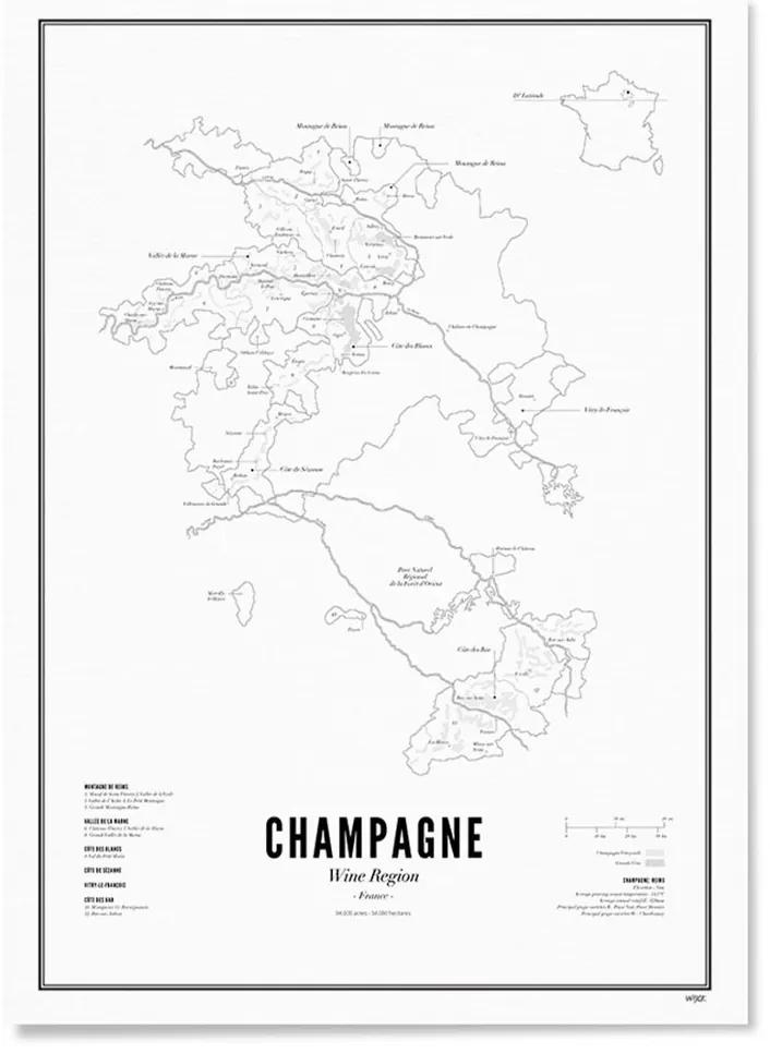 WIJCK- Champagne - Wine Region print 50 x 70 cm