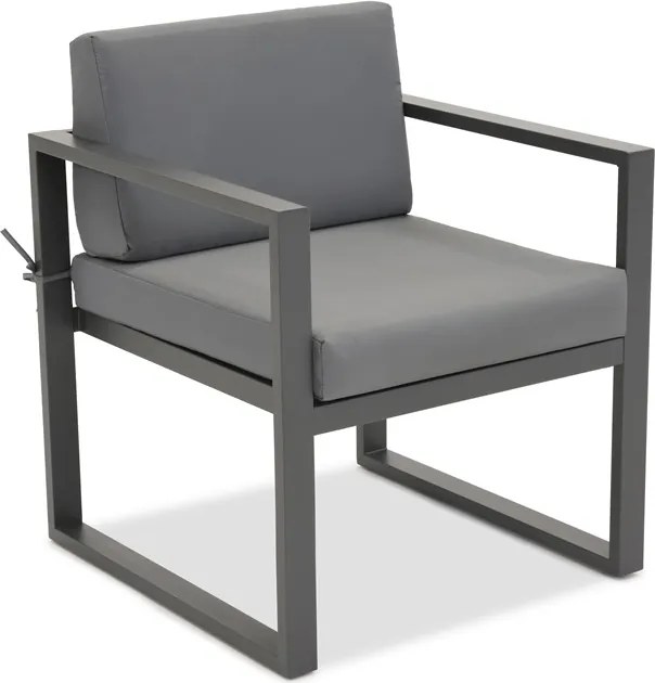 Merlo aluminium tuinset voor 5 personen Garden Point antraciet
