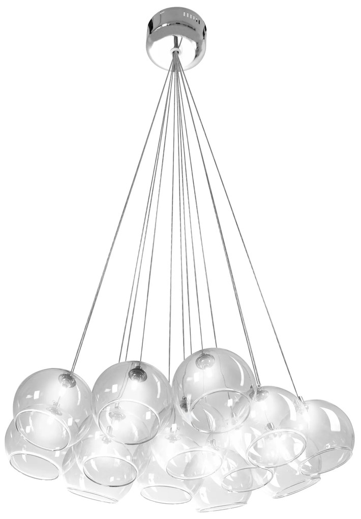 Plafondlamp hangende glazen bollen APP561-13CP