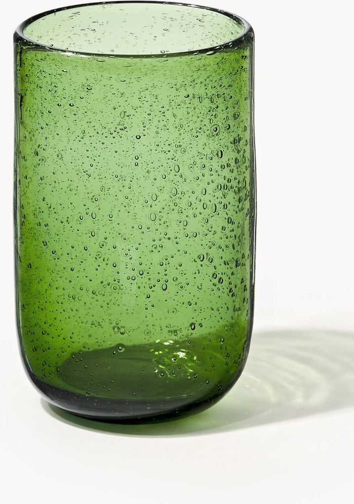 Mondgeblazen longdrinkglazen Hippolyte met luchtbellen, 4-delig