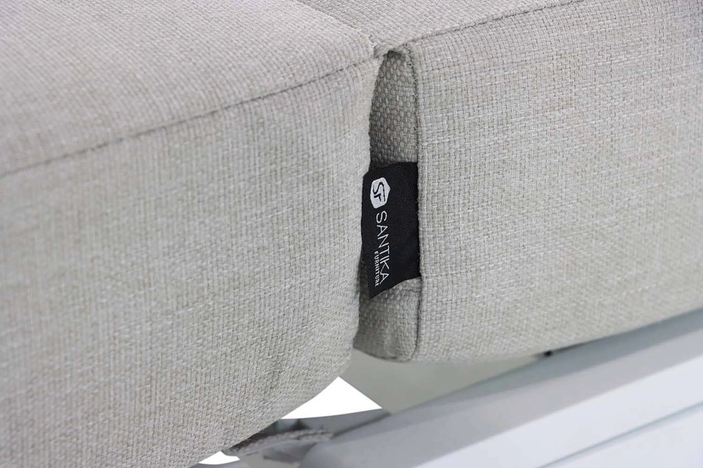 Santika Mulsanne Lounger Aluminium Wit