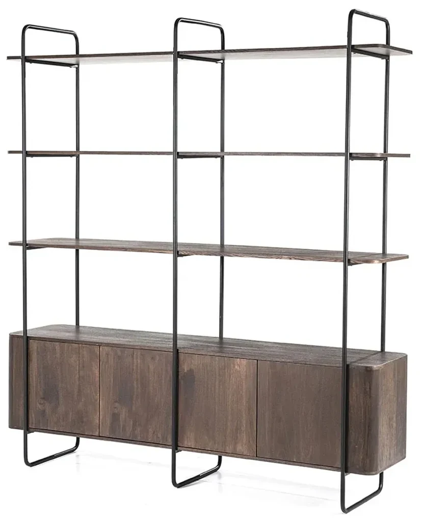 Eleonora James Stellingkast Bruin Mangohout - 190x46.5x210cm.