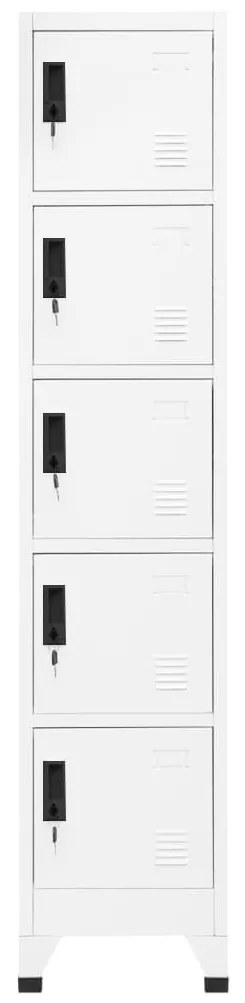 vidaXL Lockerkast 38x40x180 cm staal wit