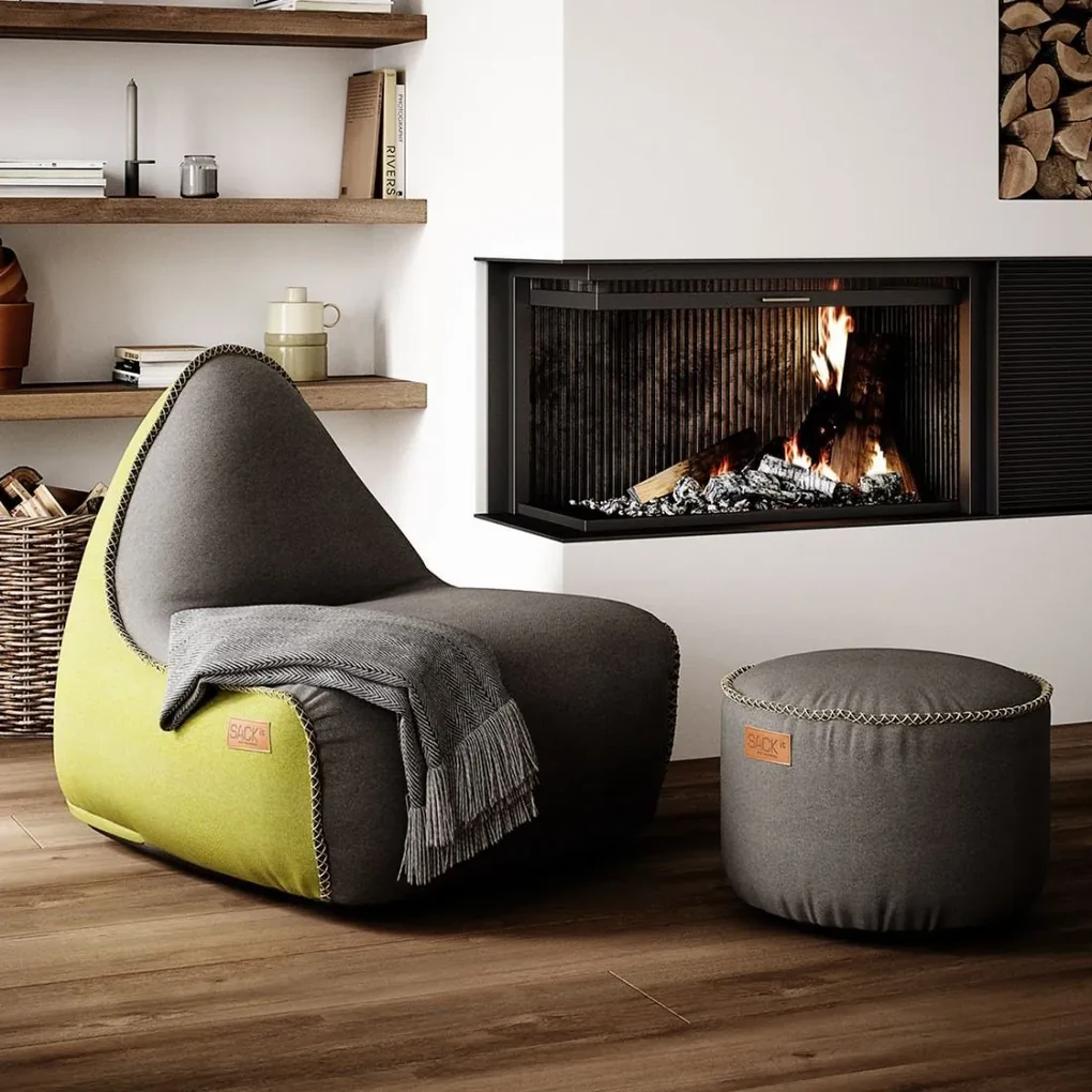 RETROit Poef Canvas Drum - Bruin