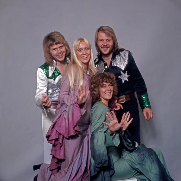 Foto Studio shot of Swedish pop group ABBA, Germany 1970s