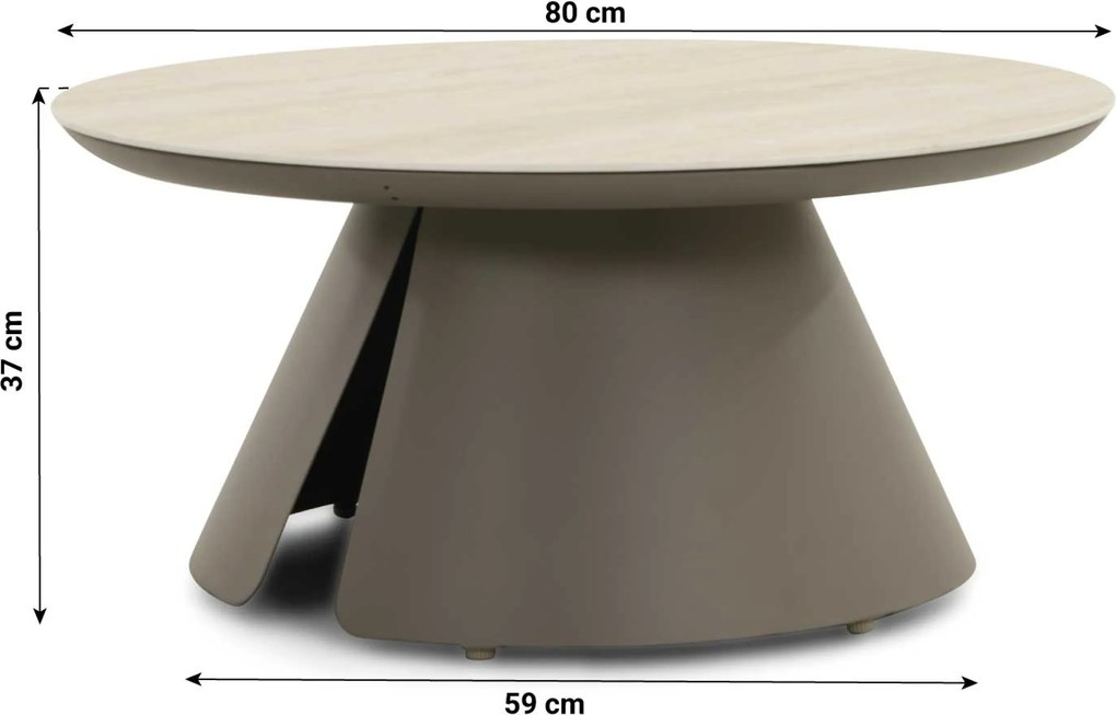 Stoel en Bank Loungeset 5 personen Rope Grijs  4 Seasons Outdoor Florence/Cayora
