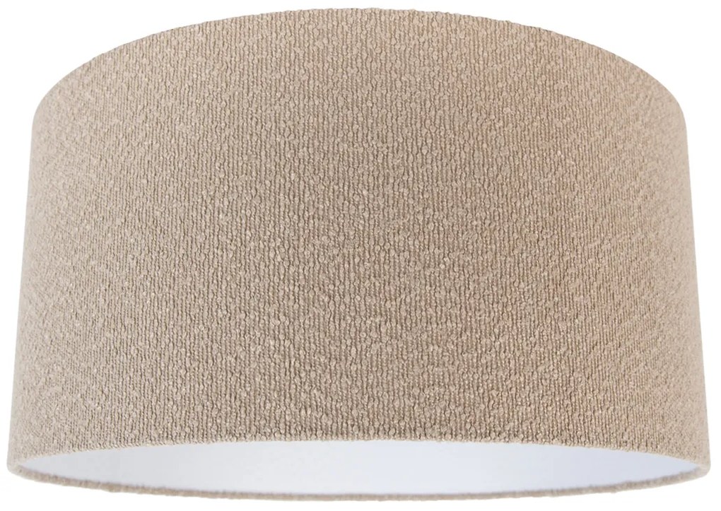 Stoffen lampenkap beige met teddy stof 50/50/25
