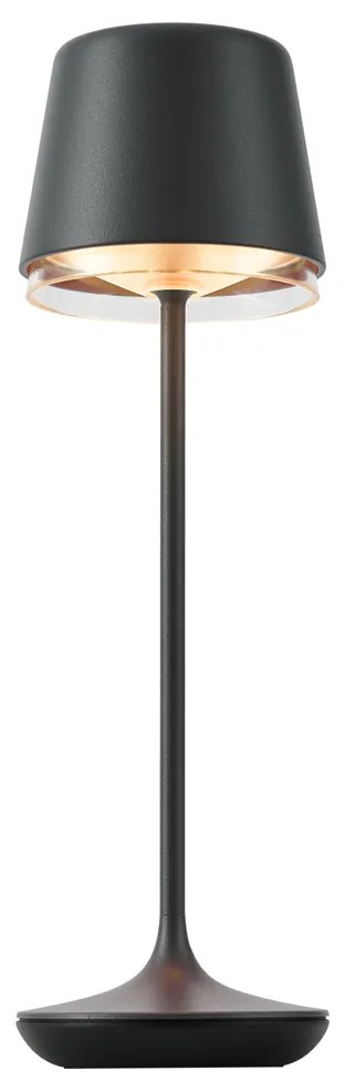 Buitenlamp met dimmer Tafellamp met dimmer zwart incl. LED IP65 oplaadbaar met laadstation - Treble Modern IP65 Buitenverlichting rond Lamp
