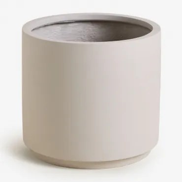 Saturnus Bloempot Van Polystone Zand Grijs & Ø35 Cm - Sklum