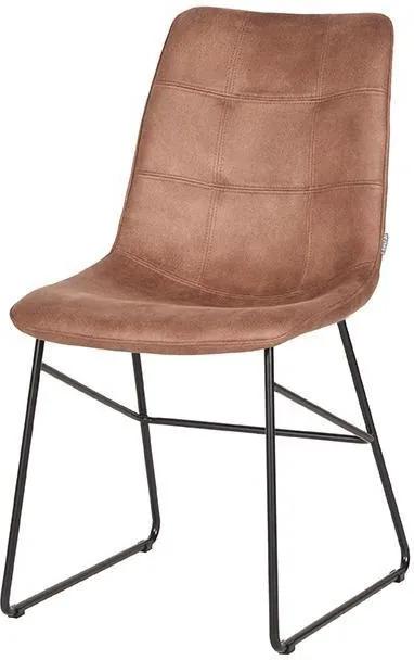 LABEL 51 | Eetkamerstoel Slim breedte 49 cm x hoogte 91 cm x diepte 62 cm tanny bruin eetkamerstoelen microfiber meubels stoelen & fauteuils