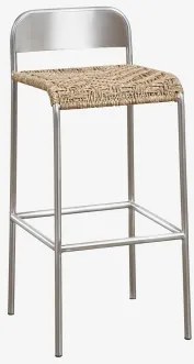 Set Van 2 Hoge Krukken Van Roestvrij Staal Narnial Roestvrij Staal - Jute & ↑75 Cm - Sklum