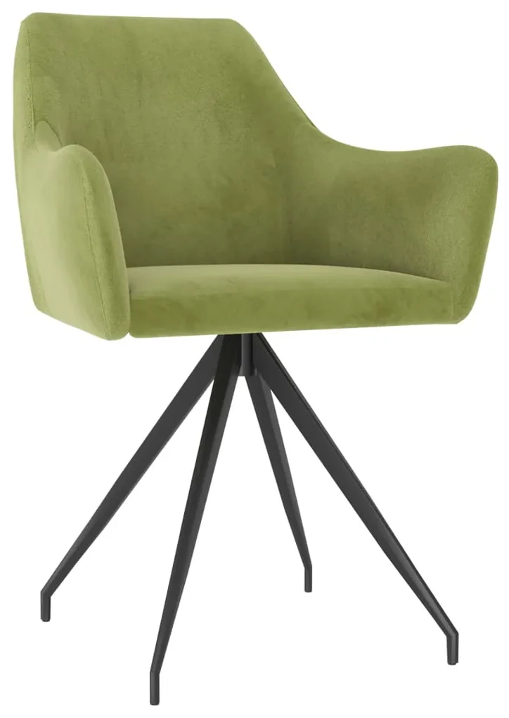 vidaXL Eetkamerstoelen 2 st fluweel lichtgroen