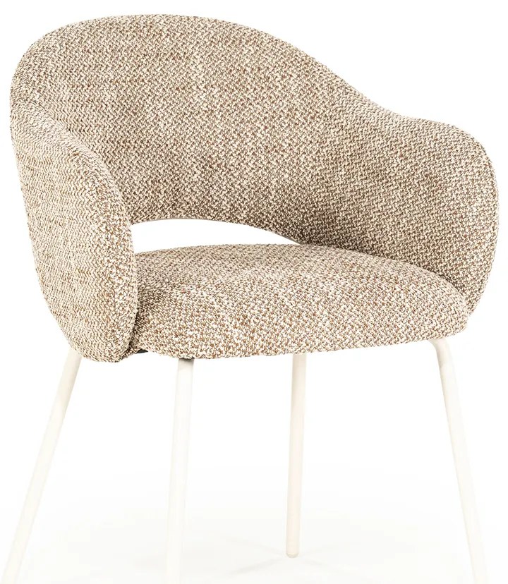 By-Boo Story Wit-frame Eetkamerstoel Bruin