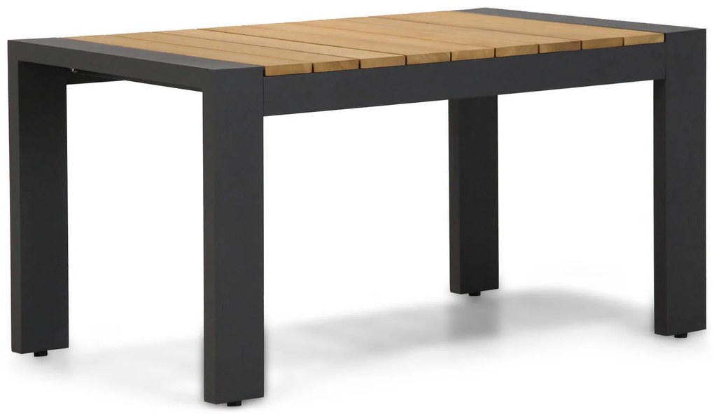 Lifestyle Milano lounge/dining tuintafel 133 x 74 cm antraciet