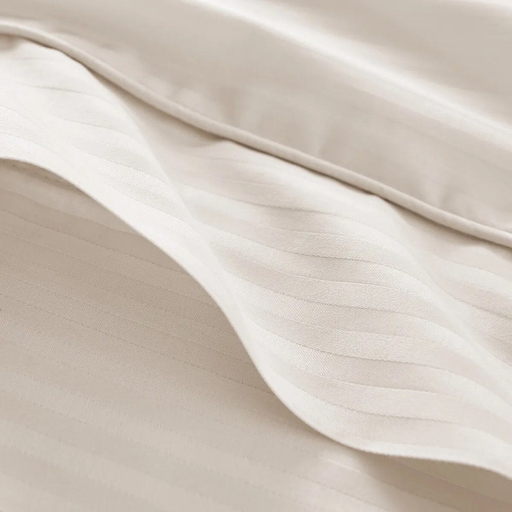 Bolstersloop in katoensatijn, Opale gestreept