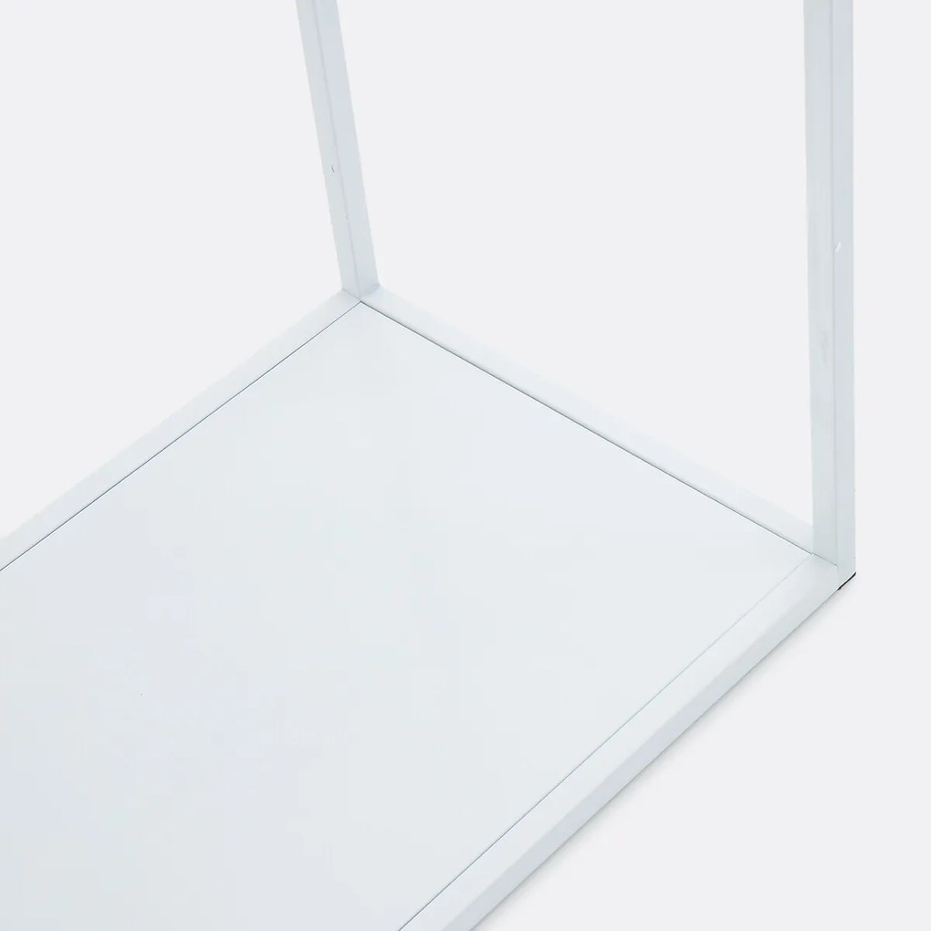 Lage kleerkastmodule van staal, 1 kledingrek, 1 plank, ENIDE
