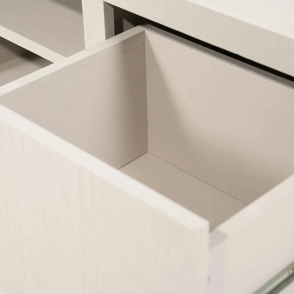 Tv-meubel Taupe Eiken 200 Cm - 200x42x45cm.