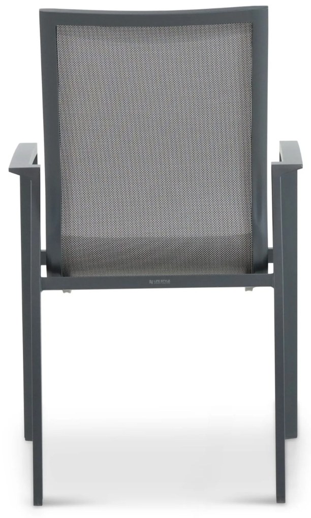 Tuinset 4 personen 90 cm Aluminium/textileen Grijs Lifestyle Garden Furniture Ultimate/Weston