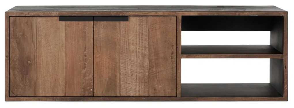 DTP Home Cosmo Zwevend Teakhouten Tv-meubel Klein - 125x40x40cm.