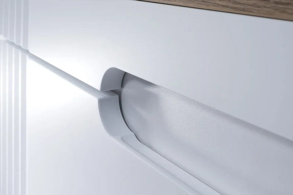 Comad Fiji onderkast met ribbelfront 100cm wit