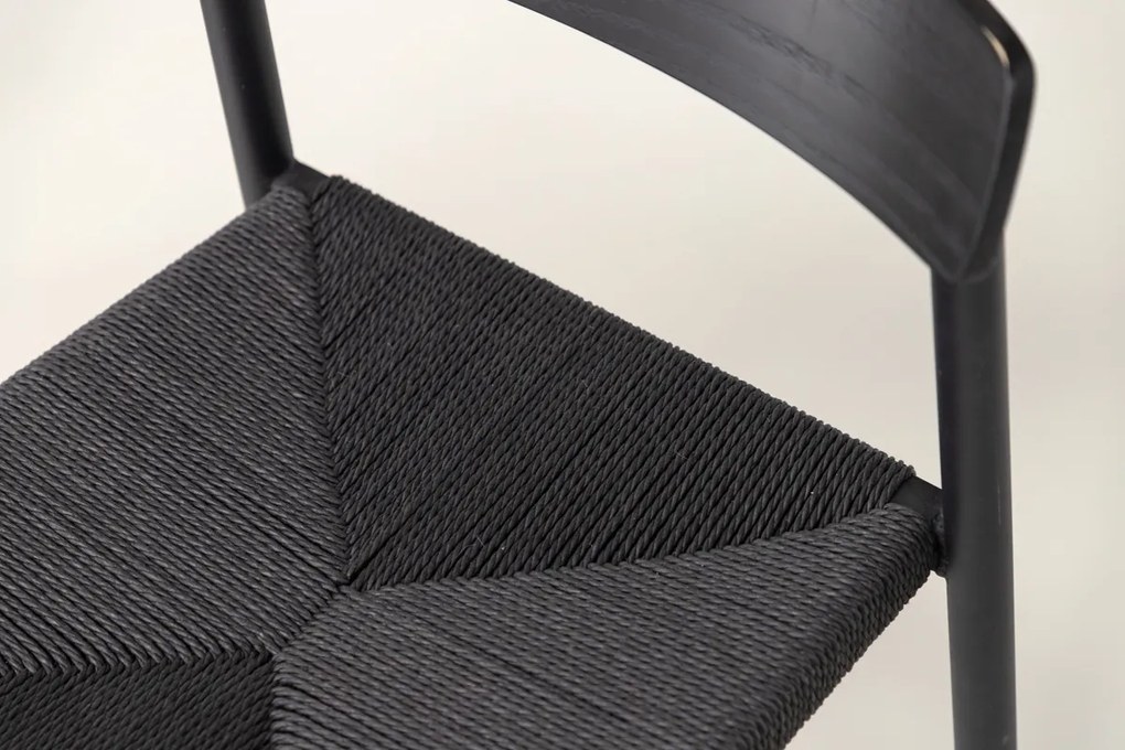 Jörn Eetkamerstoel - Kenjy  - Zwart - Hout en Rotan - Jörn