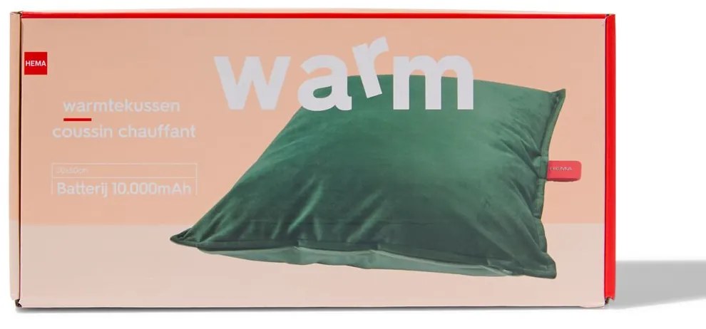 HEMA Oplaadbaar Warmtekussen 50x50cm Groen (groen)